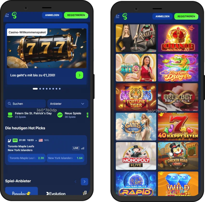 Live-Casino mobil