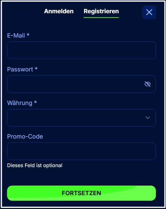Registrierung und Login